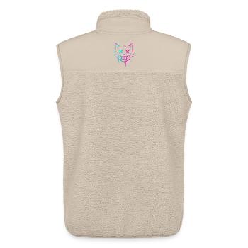 Éclaboussure de chat - Veste sans manches sherpa unisexe Stanley/Stella - beige - Dos - AI Model Male 178 light (178cm)