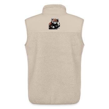 Niedlicher Roter Panda (Kohle/Buntstift) - Unisex Sherpaweste von Stanley/Stella - Beige - Hinten - AI Model Male 178 light (178cm)