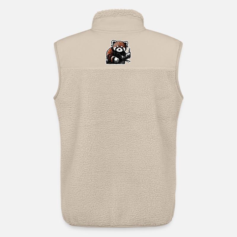 Niedlicher Roter Panda (Kohle/Buntstift) - Unisex Sherpaweste von Stanley/Stella - Beige
