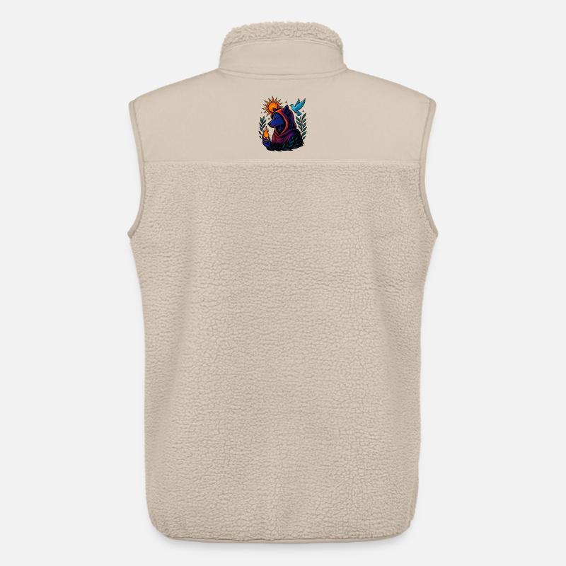 Flamme des Geistes – Kosmische Wolfskunst - Unisex Sherpaweste von Stanley/Stella - Beige