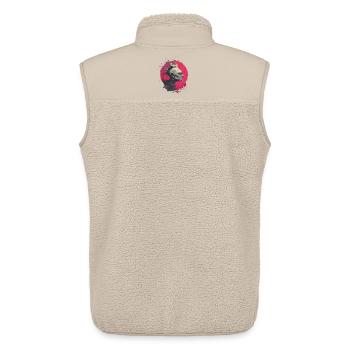 Old Punk – Rebellion kennt kein Alter - Unisex Sherpaweste von Stanley/Stella - Beige - Hinten - AI Model Male 178 light (178cm)
