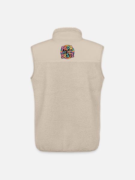 DAD IS THE BEST - Unisex Sherpa Gilet by Stanley/Stella - beige