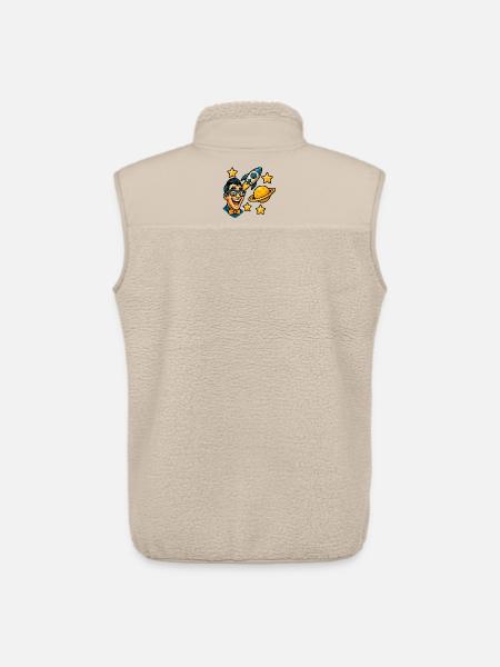 Space enthusiast with glasses - Unisex Sherpa Gilet by Stanley/Stella - beige
