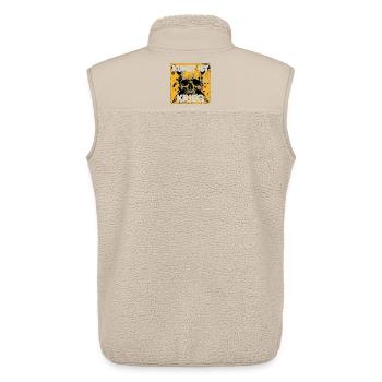 Kunst ist Krieg – Schädel & Bleistifte - Unisex Sherpaweste von Stanley/Stella - Beige - Hinten - AI Model Male 178 light (178cm)