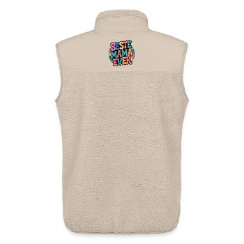 Beste Mama Ever - Unisex Sherpaweste von Stanley/Stella - Beige - Hinten - AI Model Male 178 light (178cm)