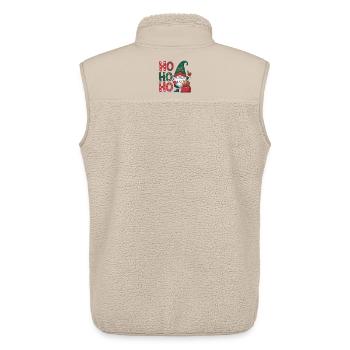HoHoHo Gnome Christmas - Unisex Sherpa Gilet by Stanley/Stella - beige - Back - AI Model Male 178 light (178cm)