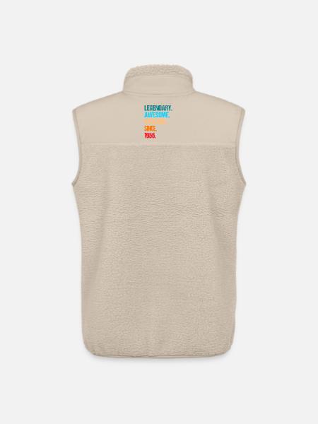 70 Birthday 1956 - Unisex Sherpa Gilet by Stanley/Stella - beige