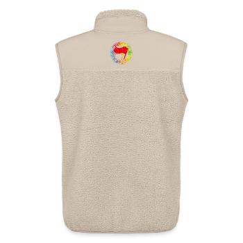 No Pasaran 161 - Unisex Sherpa Gilet by Stanley/Stella - beige - Back - AI Model Male 178 light (178cm)