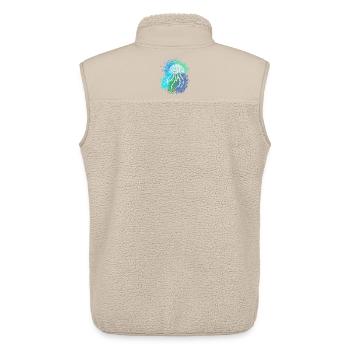 Zentangle Jellyfish - Unisex Sherpa Gilet by Stanley/Stella - beige - Back - AI Model Male 178 light (178cm)