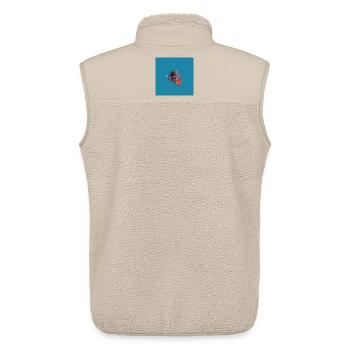TEXTURA_DE_COLOR #28 - Unisex Sherpaweste von Stanley/Stella - Beige - Hinten - AI Model Male 178 light (178cm)