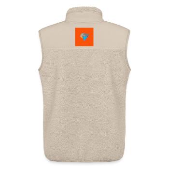 TEXTURA_DE_COLOR_#20 - Unisex Sherpaweste von Stanley/Stella - Beige - Hinten - AI Model Male 178 light (178cm)