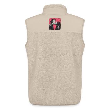 Punk Love – Kissing Moment in Rebel Style - Unisex Sherpa Gilet by Stanley/Stella - beige - Back - AI Model Male 178 light (178cm)