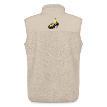Drôle Art Moderne Banane Design Tee - Veste sans manches sherpa unisexe Stanley/Stella - beige - Dos - AI Model Male 178 light (178cm)