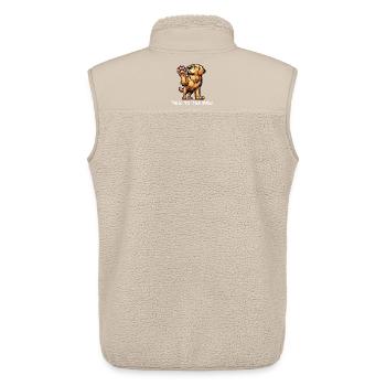 Talk to the Paw Golden Retriever Goldie Goldies - Unisex Sherpaweste von Stanley/Stella - Beige - Hinten - AI Model Male 178 light (178cm)