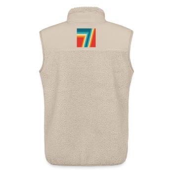  Colorful Retro Stripes Geometrie  - Unisex Sherpaweste von Stanley/Stella - Beige - Hinten - AI Model Male 178 light (178cm)