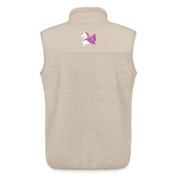 Unicorn with cape, magic in the heart - Unisex Sherpa Gilet by Stanley/Stella - beige - Back - AI Model Male 178 light (178cm)