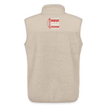 Toulouse supporter rugby gift Toulouse - Unisex Sherpa Gilet by Stanley/Stella - beige - Back - AI Model Male 178 light (178cm)