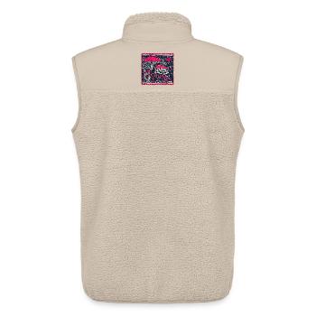 Scarabée psychédélique & Champignon – Nature rétro - Veste sans manches sherpa unisexe Stanley/Stella - beige - Dos - AI Model Male 178 light (178cm)