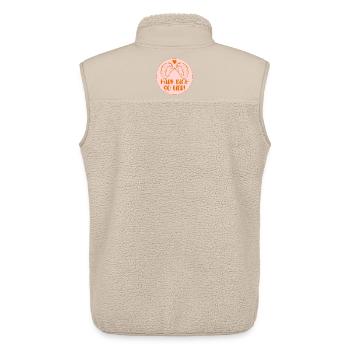 Hérisson - Je t’aime tellement - Veste sans manches sherpa unisexe Stanley/Stella - beige - Dos - AI Model Male 178 light (178cm)