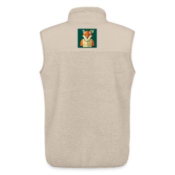 HUMAN FOX - baby & kids - Veste sans manches sherpa unisexe Stanley/Stella - beige - Dos - AI Model Male 178 light (178cm)