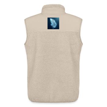 Ätherische Feder leuchtend – Symbol des Lichts - Unisex Sherpaweste von Stanley/Stella - Beige - Hinten - AI Model Male 178 light (178cm)