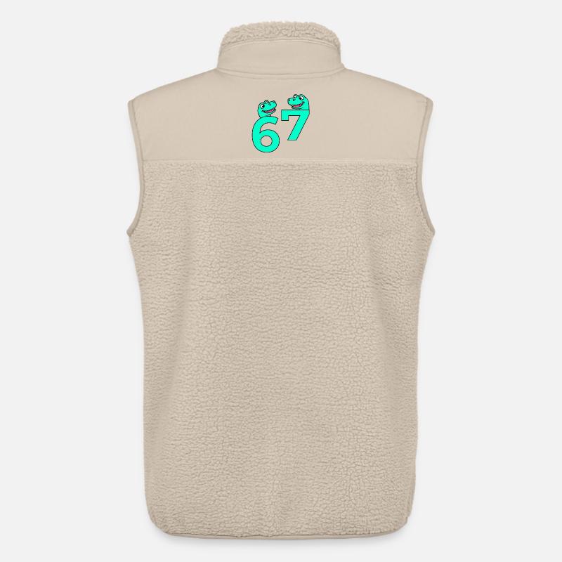 Nummer sieben sechs 67 Tiere - Unisex Sherpaweste von Stanley/Stella - Beige