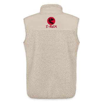 Tyrannosaurus Rex Skull - Unisex Sherpa Gilet by Stanley/Stella - beige - Back - AI Model Male 178 light (178cm)