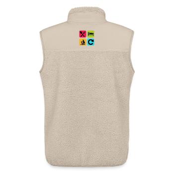 Eat Sleep Sailing Repeat Funny Quote Boat - Unisex Sherpa Gilet by Stanley/Stella - beige - Back - AI Model Male 178 light (178cm)