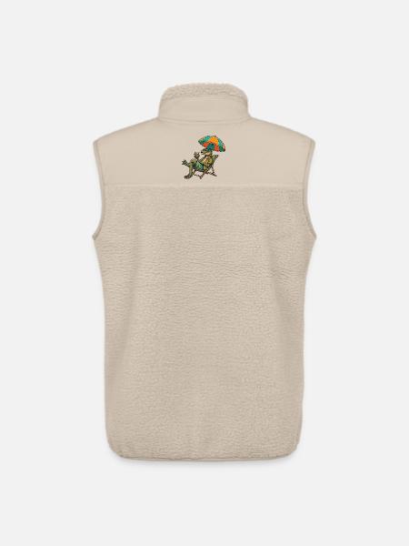 Beach dinosaur in tropical look - Unisex Sherpa Gilet by Stanley/Stella - beige