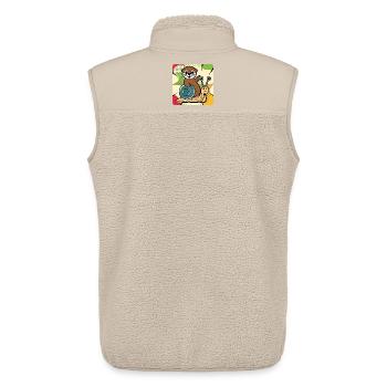 Loutre sur escargot – Pop Art - Veste sans manches sherpa unisexe Stanley/Stella - beige - Dos - AI Model Male 178 light (178cm)