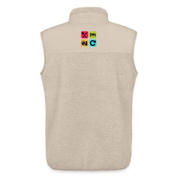 Eat Sleep Work Repeat Funny Quote Job - Unisex Sherpa Gilet by Stanley/Stella - beige - Back - AI Model Male 178 light (178cm)
