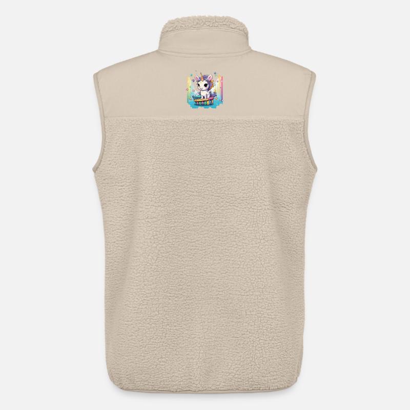 Pastelluni auf Regenbogenrutsche - Unisex Sherpaweste von Stanley/Stella - Beige