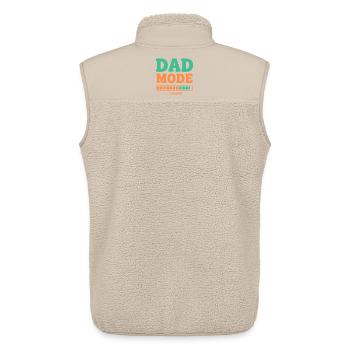 Mode papa en charge pour les futurs pères fiers - Veste sans manches sherpa unisexe Stanley/Stella - beige - Dos - AI Model Male 178 light (178cm)