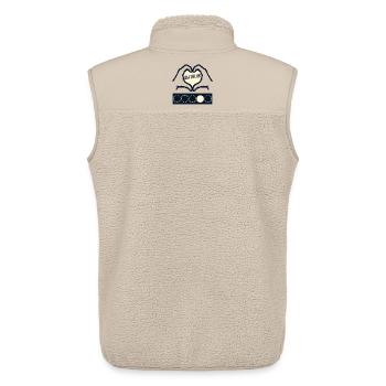 Biathlon-Winter – Liebesherz - Unisex Sherpaweste von Stanley/Stella - Beige - Hinten - AI Model Male 178 light (178cm)