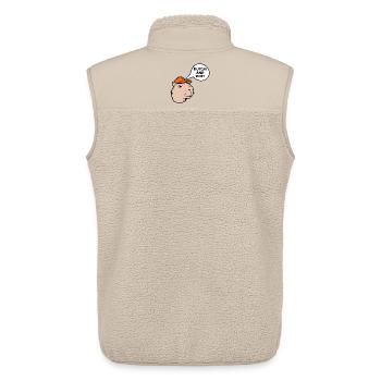 Dutch Capybara - Unisex Sherpa Gilet by Stanley/Stella - beige - Back - AI Model Male 178 light (178cm)