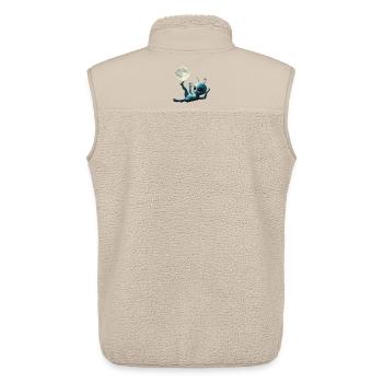 Bébé extraterrestre au décollage - Veste sans manches sherpa unisexe Stanley/Stella - beige - Dos - AI Model Male 178 light (178cm)