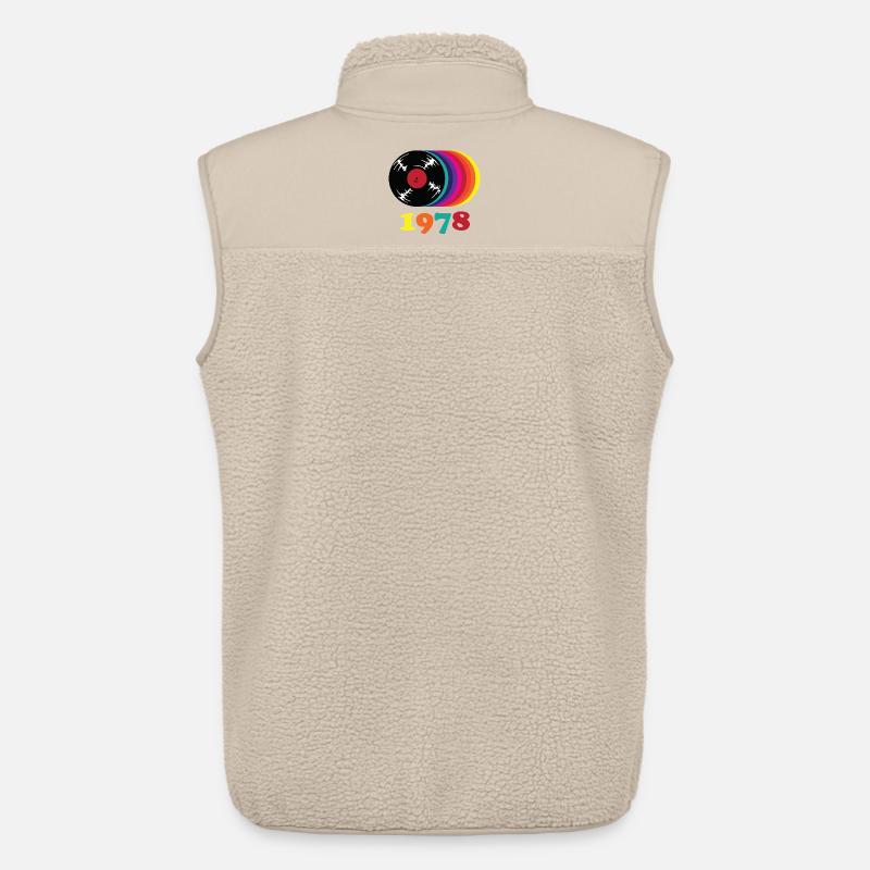 Retro Vinyl Regenbogen 1978 - Unisex Sherpaweste von Stanley/Stella - Beige
