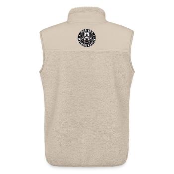 Loin de mon chien en colère au café - Veste sans manches sherpa unisexe Stanley/Stella - beige - Dos - AI Model Male 178 light (178cm)