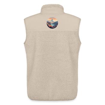 Wandern - Unisex Sherpaweste von Stanley/Stella - Beige - Hinten - AI Model Male 178 light (178cm)
