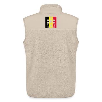 Brussels Atomium – Belgian Flag Square Icon - Unisex Sherpa Gilet by Stanley/Stella - beige - Back - AI Model Male 178 light (178cm)