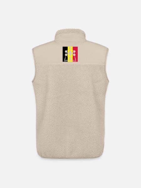 Brussels Atomium – Belgian Flag Square Icon - Unisex Sherpa Gilet by Stanley/Stella - beige