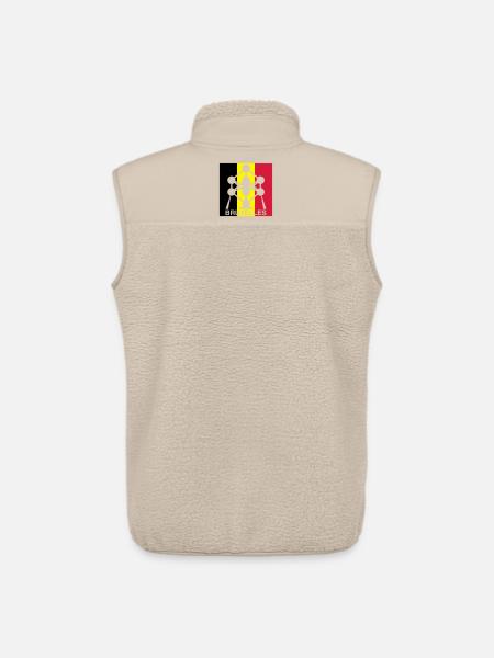 Atomium Brussels – Belgian Flag Square Design - Unisex Sherpa Gilet by Stanley/Stella - beige