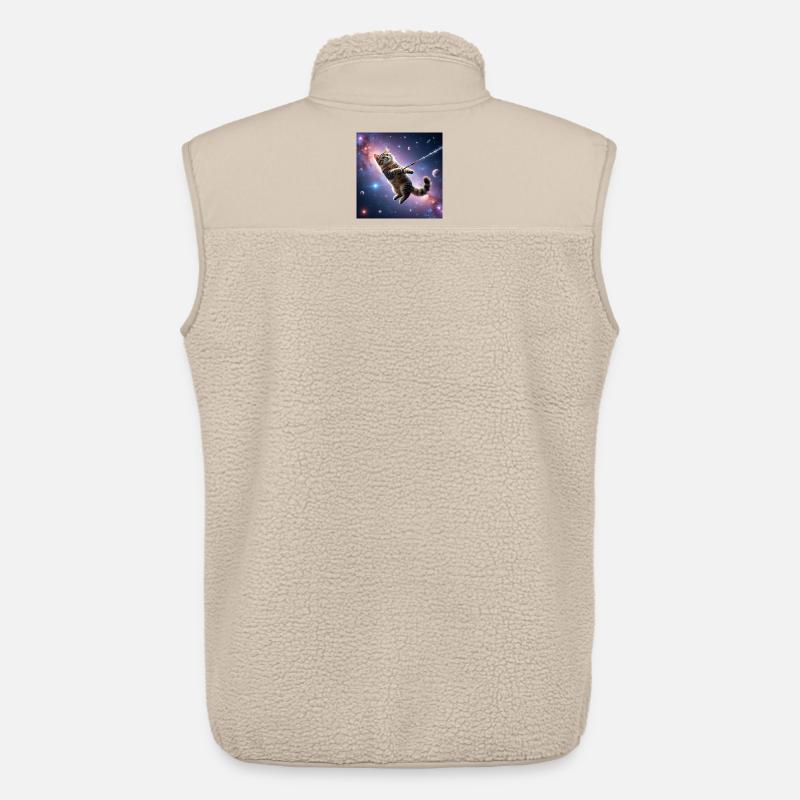 Chat dans l’espace - Veste sans manches sherpa unisexe Stanley/Stella - beige