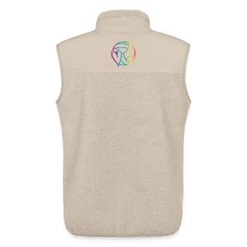 Volleyball Liebe - Unisex Sherpaweste von Stanley/Stella - Beige - Hinten - AI Model Male 178 light (178cm)
