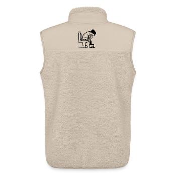 Funny man on toilet toilet humor - Unisex Sherpa Gilet by Stanley/Stella - beige - Back - AI Model Male 178 light (178cm)