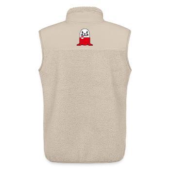 Robbe Grönland - Unisex Sherpaweste von Stanley/Stella - Beige - Hinten - AI Model Male 178 light (178cm)