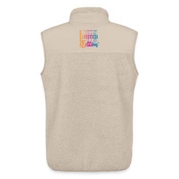 Limited Edition - Unisex Sherpaweste von Stanley/Stella - Beige - Hinten - AI Model Male 178 light (178cm)