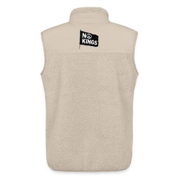 NO KINGS Peace - Unisex Sherpa Gilet by Stanley/Stella - beige - Back - AI Model Male 178 light (178cm)