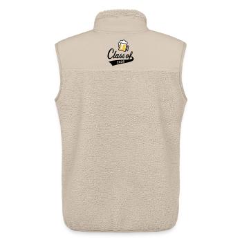 Class Of 2026 (Graduating Class / Beer / 3C POS) - Unisex Sherpa Gilet by Stanley/Stella - beige - Back - AI Model Male 178 light (178cm)