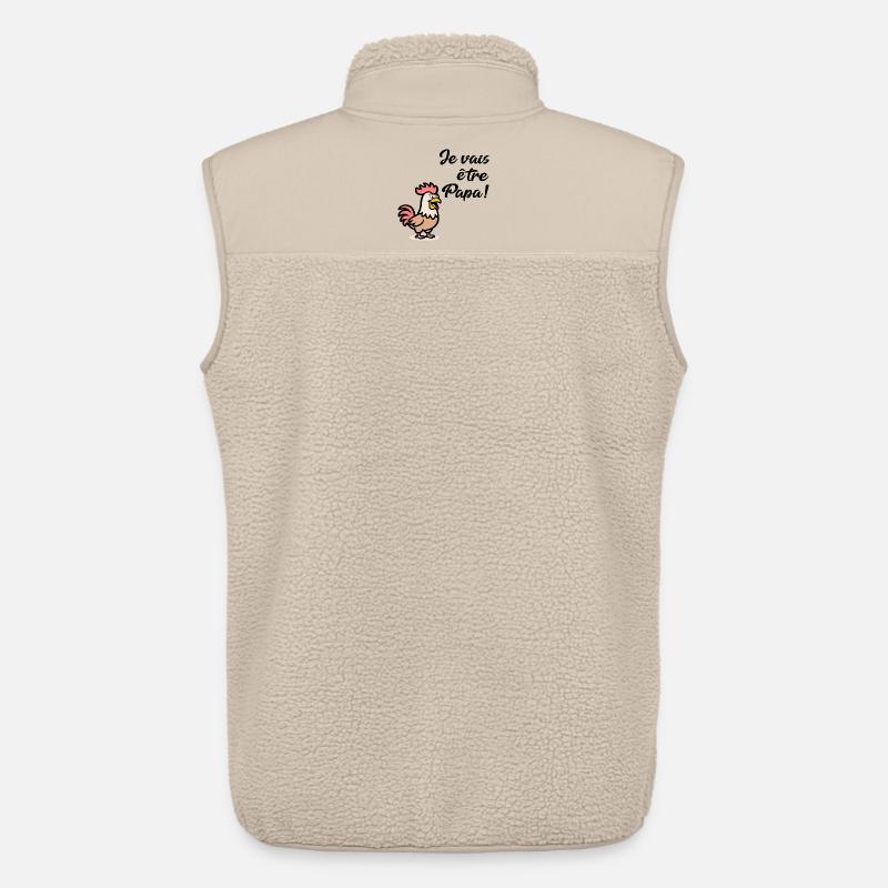 Hühner Papa Hühner - Unisex Sherpaweste von Stanley/Stella - Beige